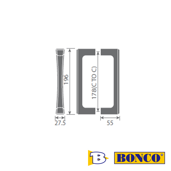 Pull Handle Bonco EHB010 Solid Brass 