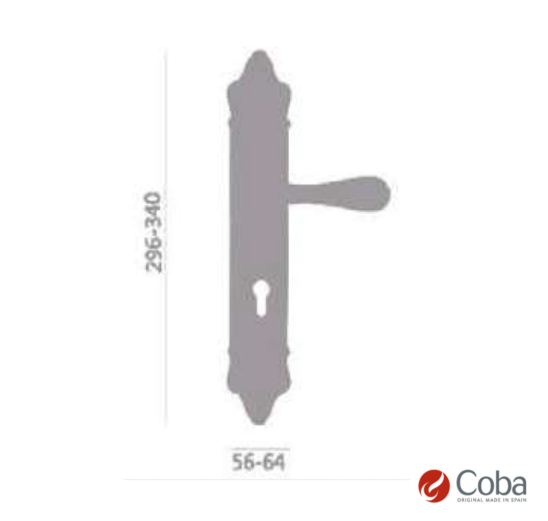 Bronces Coba Lever Handle w Full Plate Art 360 